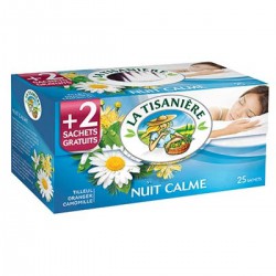 Infusion Nuit Calme 25+2 Sach.Gratuit La Tisaniere