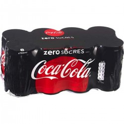 8 Mini Boites Coca Cola Zero 15Cl