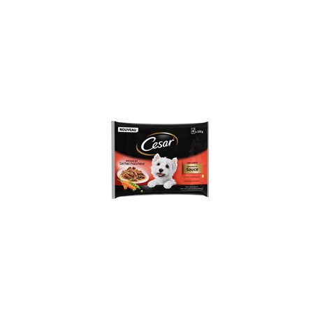 Pack 4X100G Delices Adulte Sauce Cesar