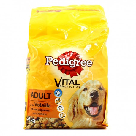 Pedigree Croquette Volailles Riz Adult Sac 4Kg