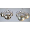 Lot 3 Boules Argent Et Neige