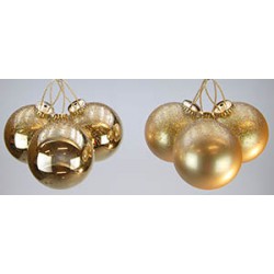 Lot 3 Boules Or Et Neige Ass.