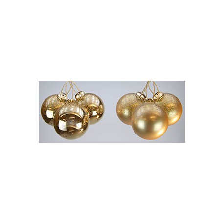 Lot 3 Boules Or Et Neige Ass.