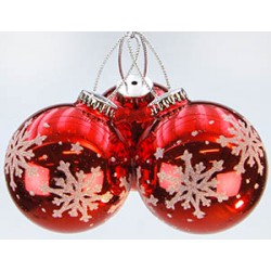 Lot De 3 Boules Rge Deco Neig