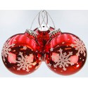 Lot De 3 Boules Rge Deco Neig