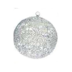 6 Boules Sculptee Argent