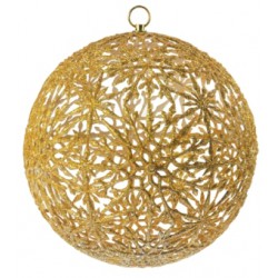 6 Boules Sculptee Or