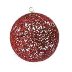 6 Boules Sculptee Rouge