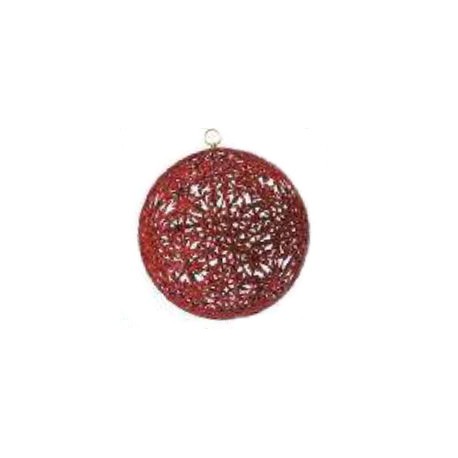 6 Boules Sculptee Rouge