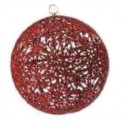 6 Boules Sculptee Rouge