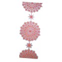 3 Suspensions Flocon Rouge