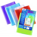Elba Protège-Documents Polyvision A4 200 Vues, 100 Pochettes Couverture Polypro Translucide Coloris Assortis