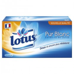 Lotus Mouchoirs Essentiel Extrait De Lotus Pur Blanc Lotus Boite De 90