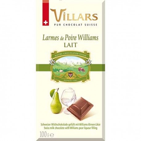 Villars Chocol.Liqueur Poire William Tablette 100G