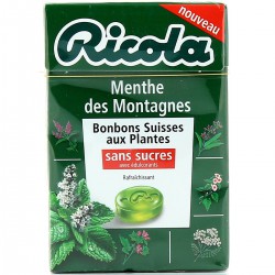 Ricola Bonbons Menthe Des Montagnes Sans Sucre Ricola 50G