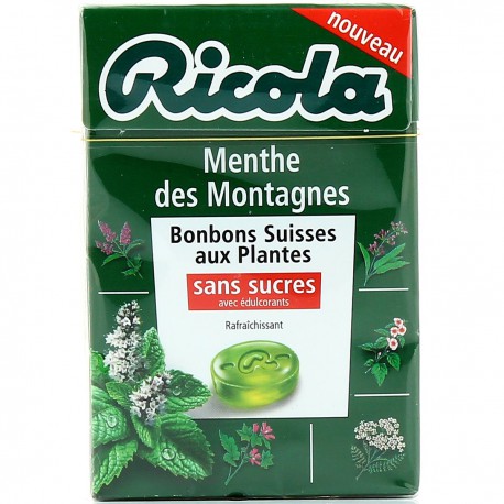 Ricola Bonbons Menthe Des Montagnes Sans Sucre Ricola 50G