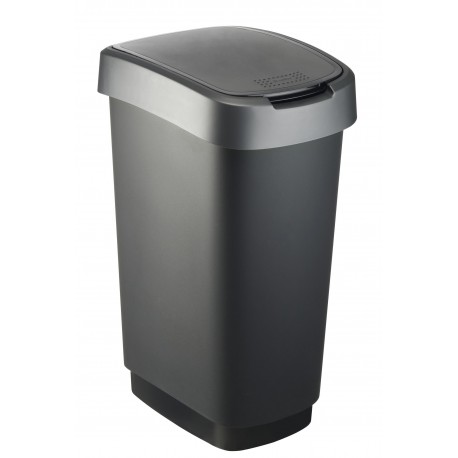 Poubelle TwiSaint 50L Noir/Anthra