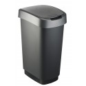 Poubelle TwiSaint 50L Noir/Anthra