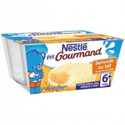 Nestle P Tit Gourmand Semoule Au Lait Dès 6 Mois Nestlé 4X100G