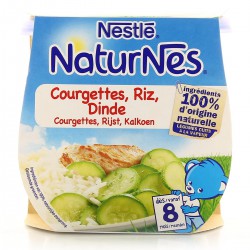 Pack 2X200G Naturnes Courgette/Riz/Dinde Nestle