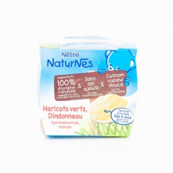Pack 2X200G Naturnes Haricot Vert/Dindonneau Nestle