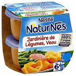 Pack 2X200G Naturnes Haricot Vert/Veau Nestle
