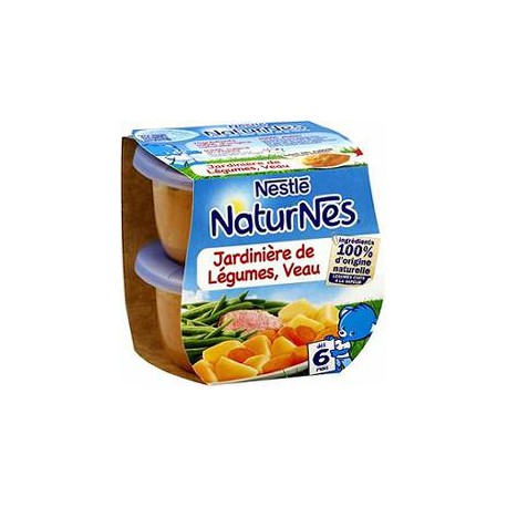Pack 2X200G Naturnes Haricot Vert/Veau Nestle