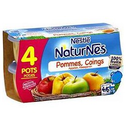 Pack 4X130G Naturne Pomme Coing Nestle