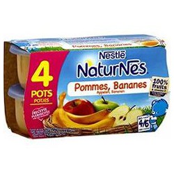 Pack 4X130G Naturnes Pomme/Banane Nestle