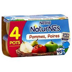Pack 4X130G Naturnes Pomme/Poire Nestle