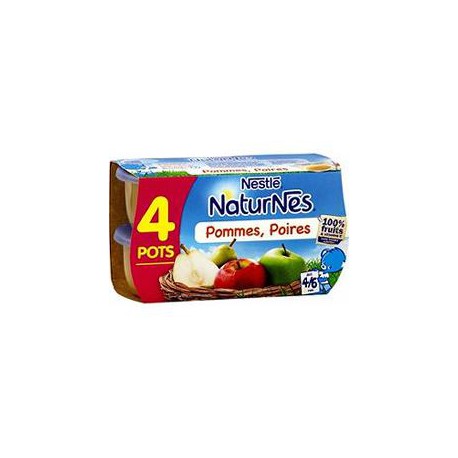 Pack 4X130G Naturnes Pomme/Poire Nestle