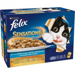 12X100G Sensations En Gelee Selection Aux Poissons Felix