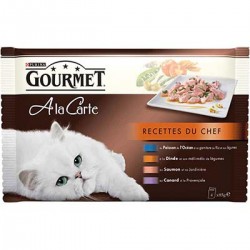 Pack 4X85G Poisson/Dinde/Canard Gourmet