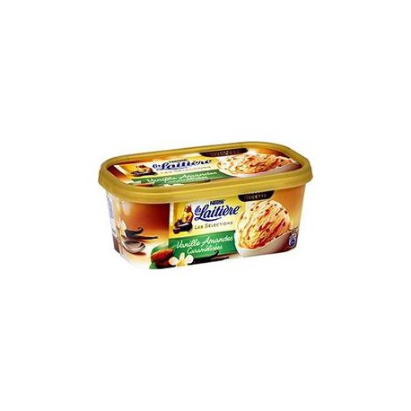 850Ml Glace Vanille/Amande Caramel La Laitiere