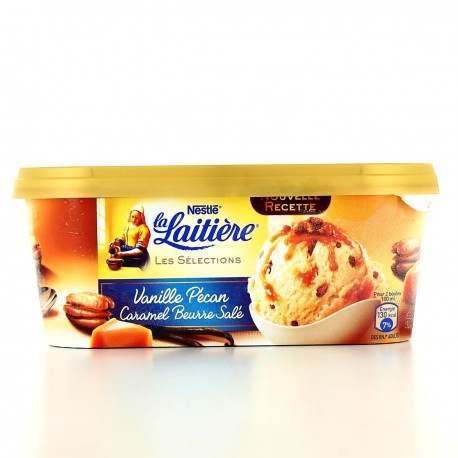850Ml Glace Vanille Noix Pecan La Laitiere