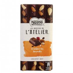 Tablette 195G Chocolat Atelier Noir Cranberries Nestle