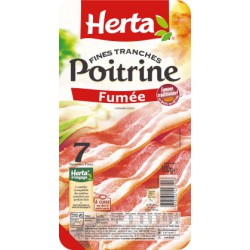 100G 7 Tranches Poitrine Fume Herta
