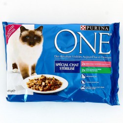 Pack 4X85G Specila Chat Sterilise Saumon/Dinde Purina One
