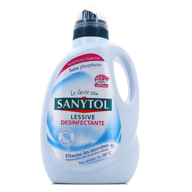 Sanytol Lessive Désinfectante Grand Air 17 Lavages 1,65L - DRH MARKET Sarl