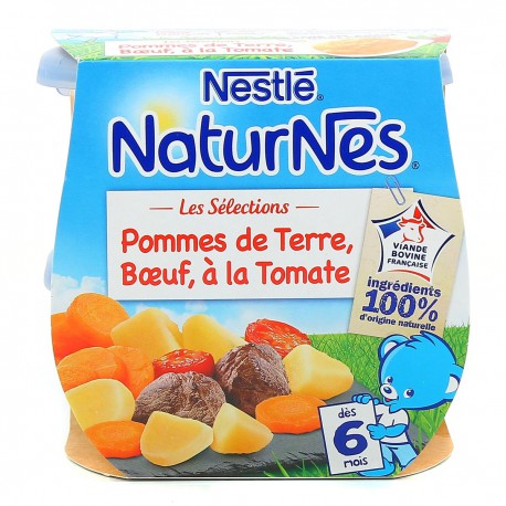 Pack 2X200G Naturnes Slcn Pdt/Boeuf/Tomate Nestle