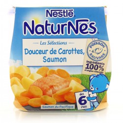 Pack 2X200G Naturnes Slcn Carotte/Saumon Nestle