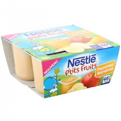 Pack 4X100G P Tit Fruit Pomme Banane Nestle