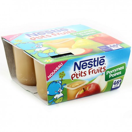 Pack 4X100G P Tit Fruit Pomme Poire Nestle