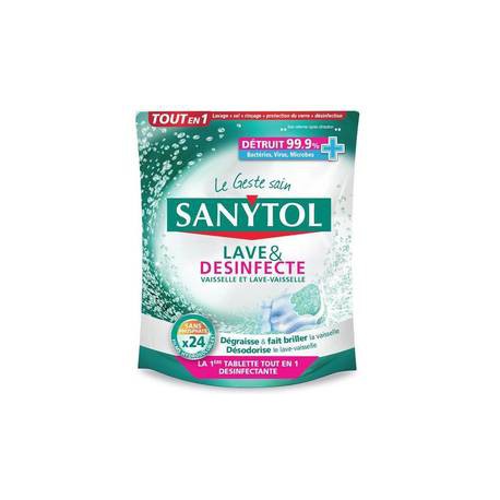24 Doses Tablettes Lave Vaisselle Sanytol
