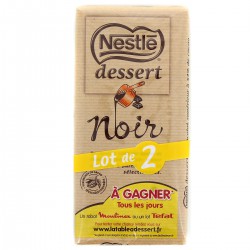 Lot 2X205G Tablette Chocolat Dessert Noir Nestle