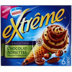 720Ml 6 Cones Extreme Chocolat/Noisette 396G Nestle