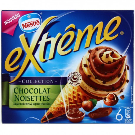 720Ml 6 Cones Extreme Chocolat/Noisette 396G Nestle