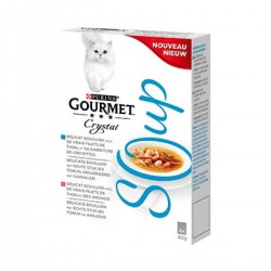 Lot 4 Doypack Soup Thon 40G Chat Gourmet