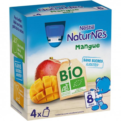 Naturnes Mang Bio Gourde 4X90G