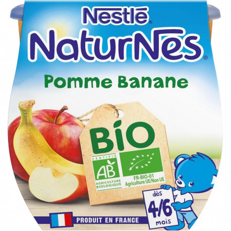 Naturnes Pomme Banane 2X115G